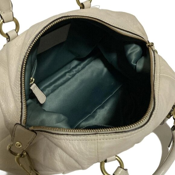 Auth COACH Madison Leather Juliette 21222 Cream Leather - Handbag - Picture 10 of 13